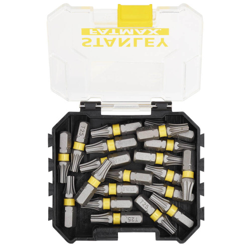 Зображення Набір біт STANLEY FatMax, Torx, T25, L=25 мм, 20 шт, пластиковий кейс фото 3