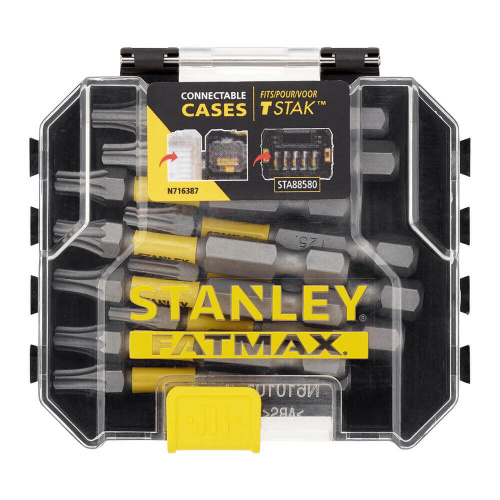 Зображення Набір біт STANLEY FatMax, Torx, T25, L=50 мм, 10 шт, пластиковий кейс