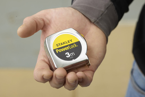 Зображення Рулетка вимірювальна STANLEY "Powerlock®" в хромованому пластмасовому корпусі 3м х 19 мм. фото 4