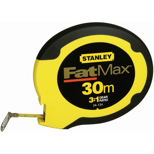 Зображення Рулетка вимірювальна STANLEY "FatMax® Steel", 30 м х 10 мм, прогумований литий корпус. фото 3