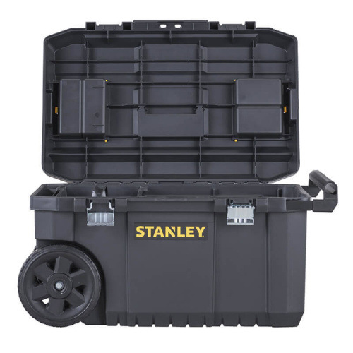 Зображення Ящик STANLEY "ESSENTIAL CHEST", 665x404x344 мм, обсяг 50 л, пластиковий, колеса і телескопічна ручка фото 4