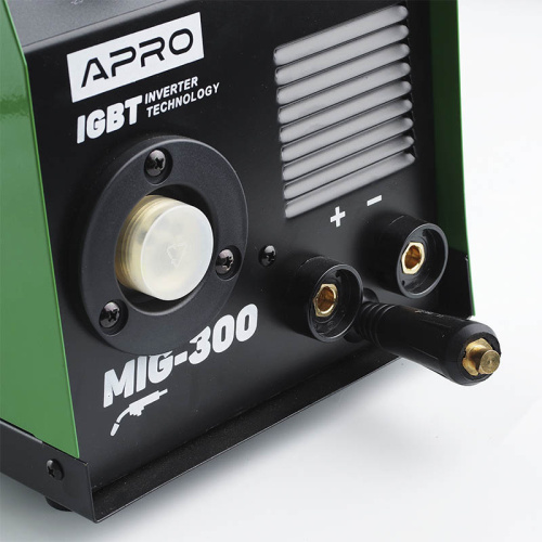 Зображення Зварювальний напівавтомат інверторний MIG-300,20-300А,ел.4мм,пр.0,8-1мм (5кг),ПВ100%,2,5+1,5+3  APRO фото 13