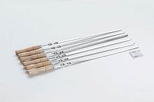 Шампур з дерев'янною ручкою із нержавіючої сталі, 590*10*2мм